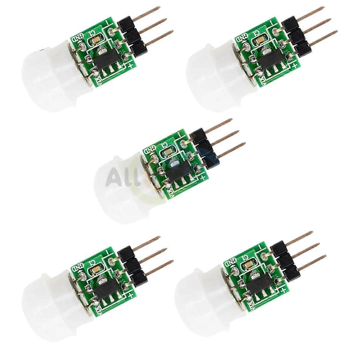 5Pcs AM312 PIR Motion Sensor Module DC 2.712V Mini Infrared Detector for Automation Projects