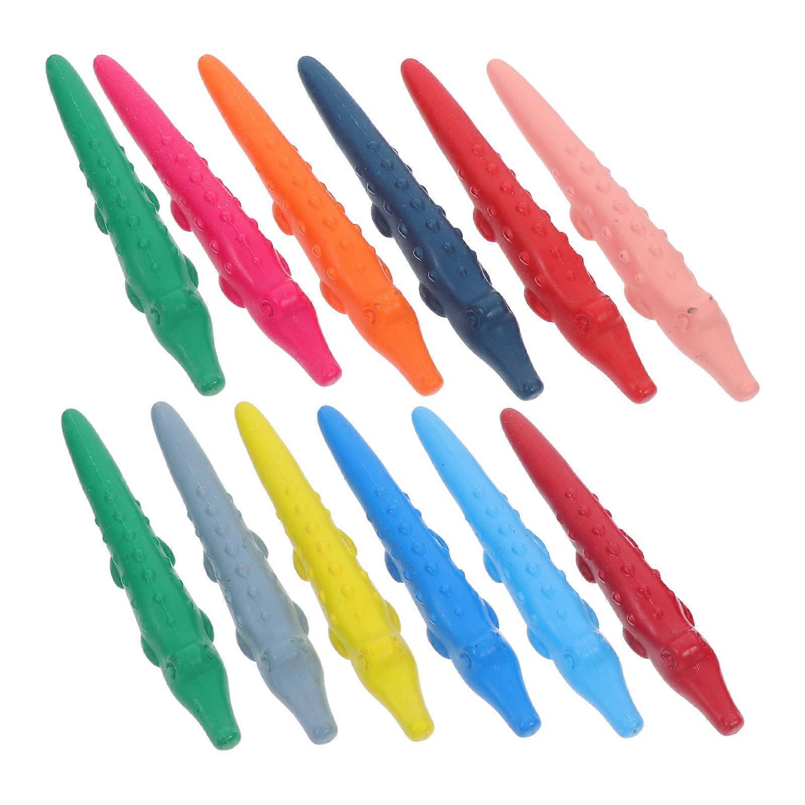 Washable Crayons Multi-Color Small Wax Crayons for Kids 48Pcs