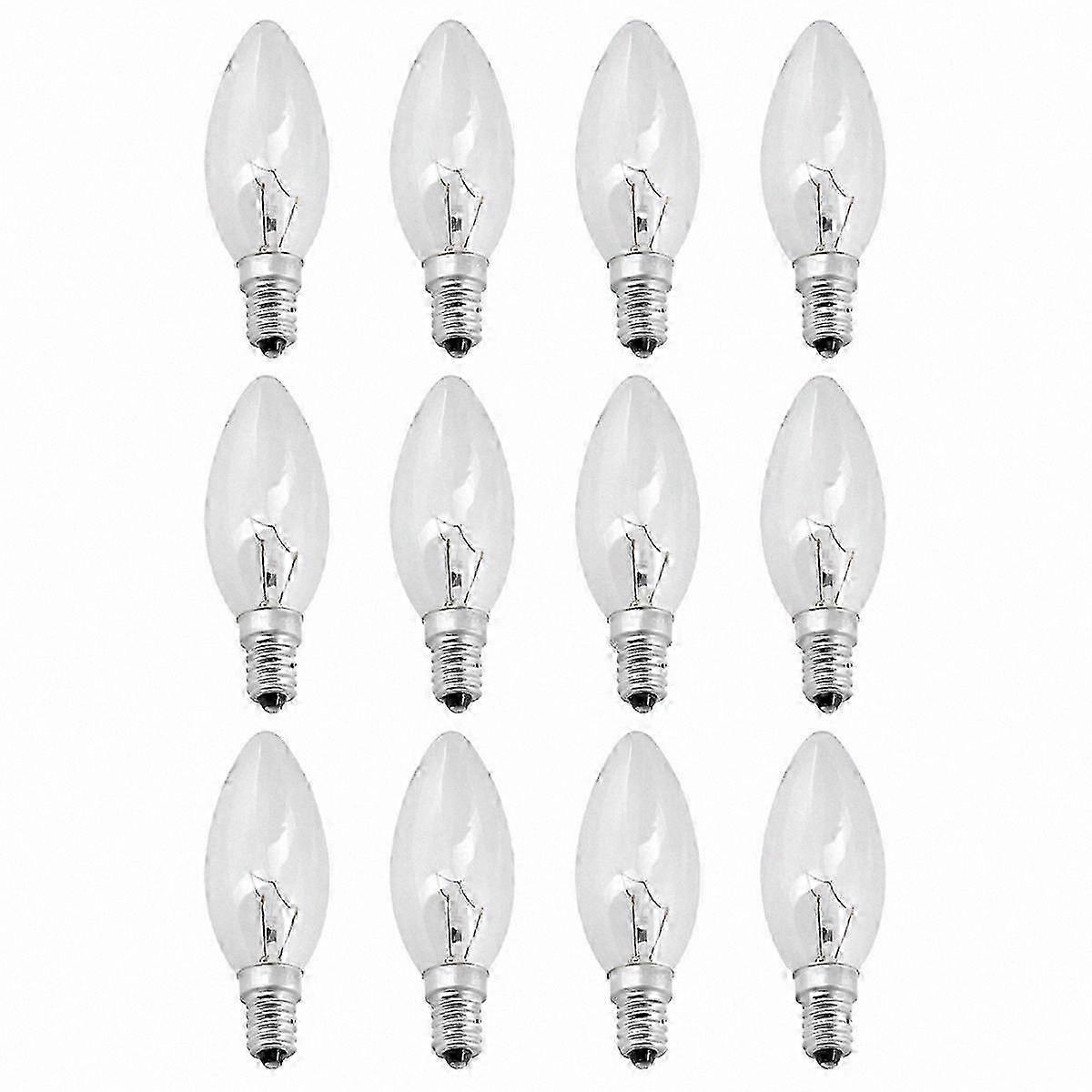 12x 40W E14 Classic Incandescent Light Bulbs
