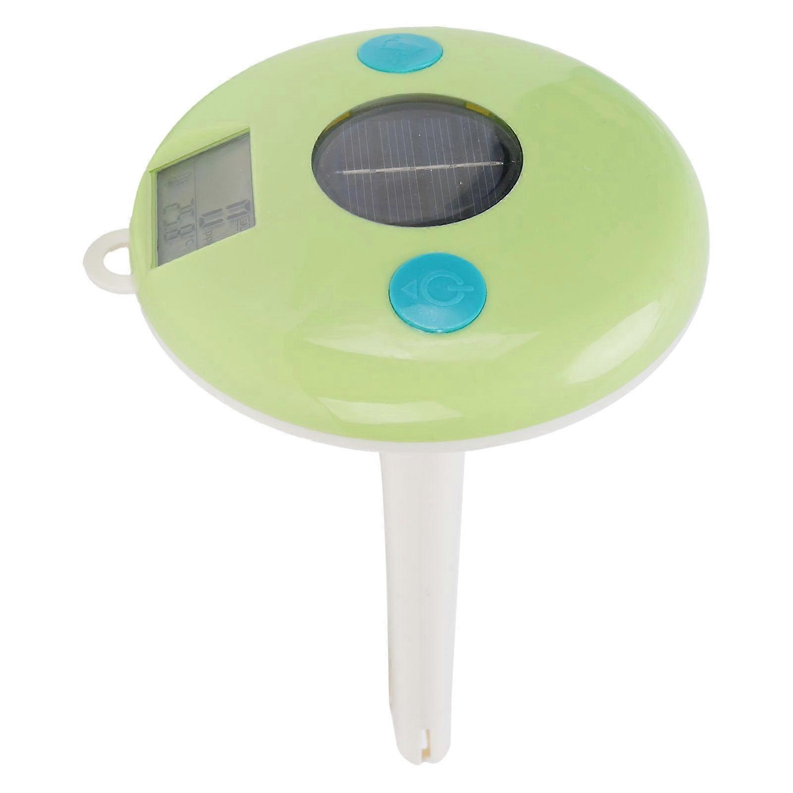 Solar Powered Floating Digital Pool Thermometer with Salinity Tester for Spa Hot Tub