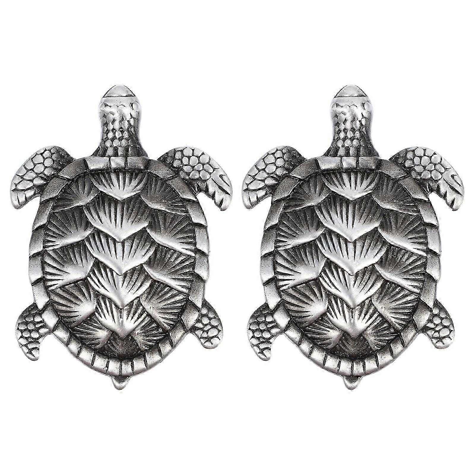 2pcs Alloy Knobs Pull Handles Turtle Shaped for Cupboard Cabinet Drawer Door