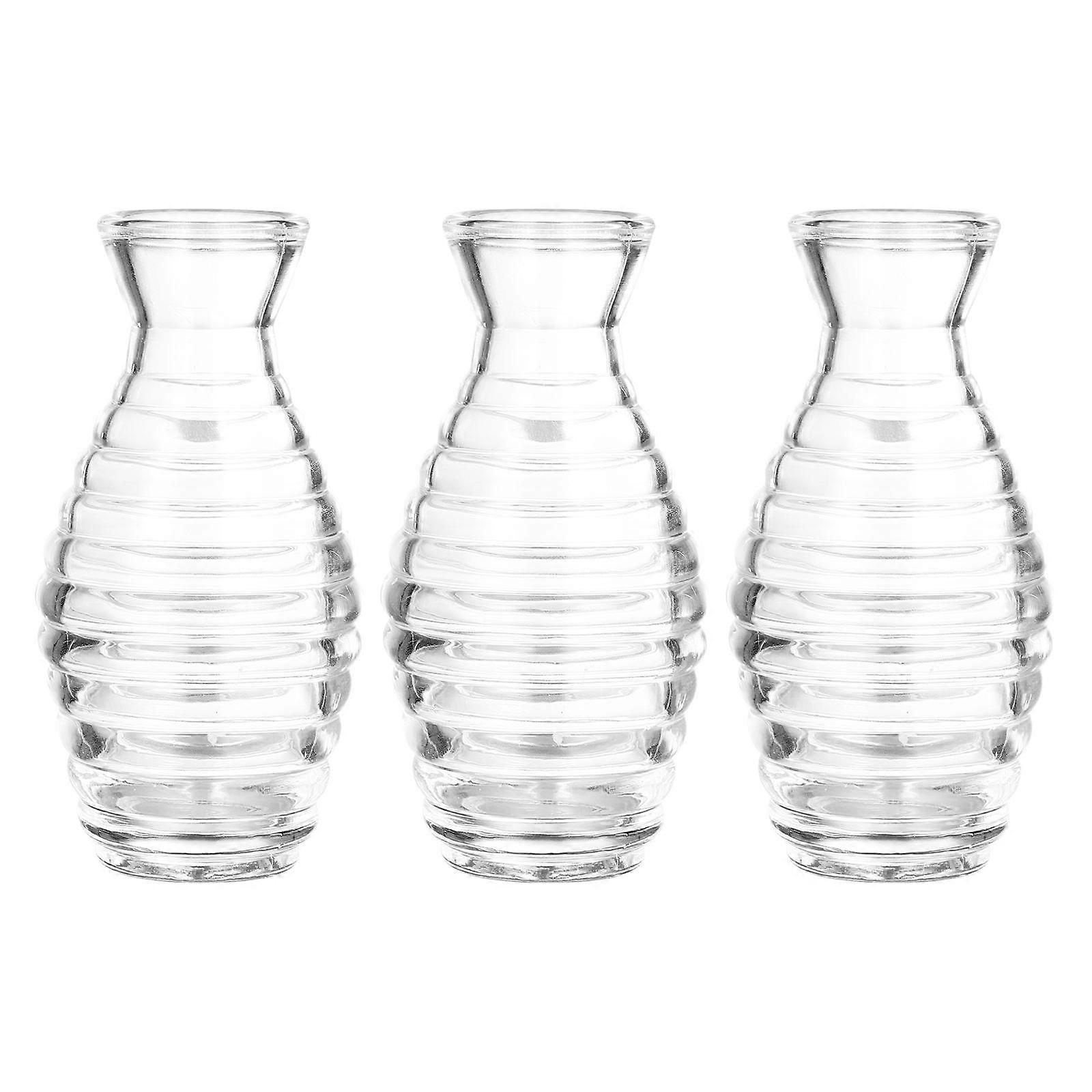 Glass Diffuser Bottles Aromatherapy for Storage Use 3Pcs Transparent Refillable Jars