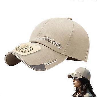 Fan Baseball Cap Två hastigheter Justerbar Bekväm Mesh Tyg
