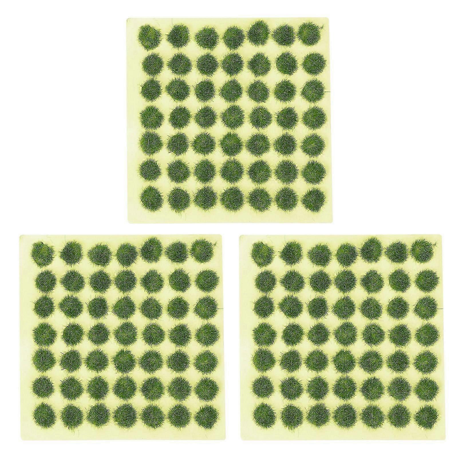 Model Grass Tuft Plastic Miniature Grass Cluster for Decor 3 Boxes