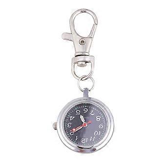 Sleutelhanger zakhorloge Quartz horloge groot aantal koppels horloge voor kinderen mannen koppels (zwart