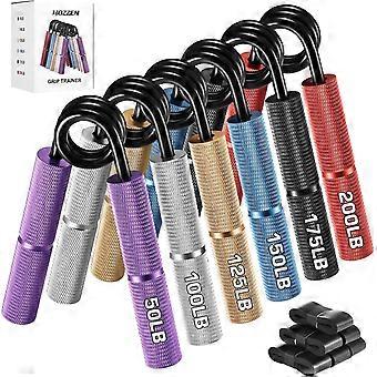 Grip Strength Trainer, 6er-Pack Grip Strength Trainer Set (50-350LB), No Slip Hand Grip Strengthener, Handgelenk Unterarm-Strongener mit Grip Tape für Stre