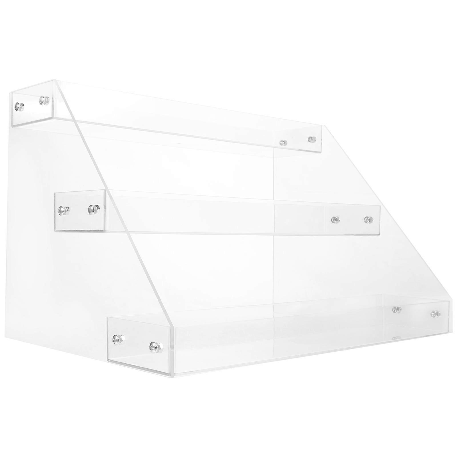 Acrylic Display Riser Multi-functional Desktop Beverage Storage Shelf Stand Drinks Organizer