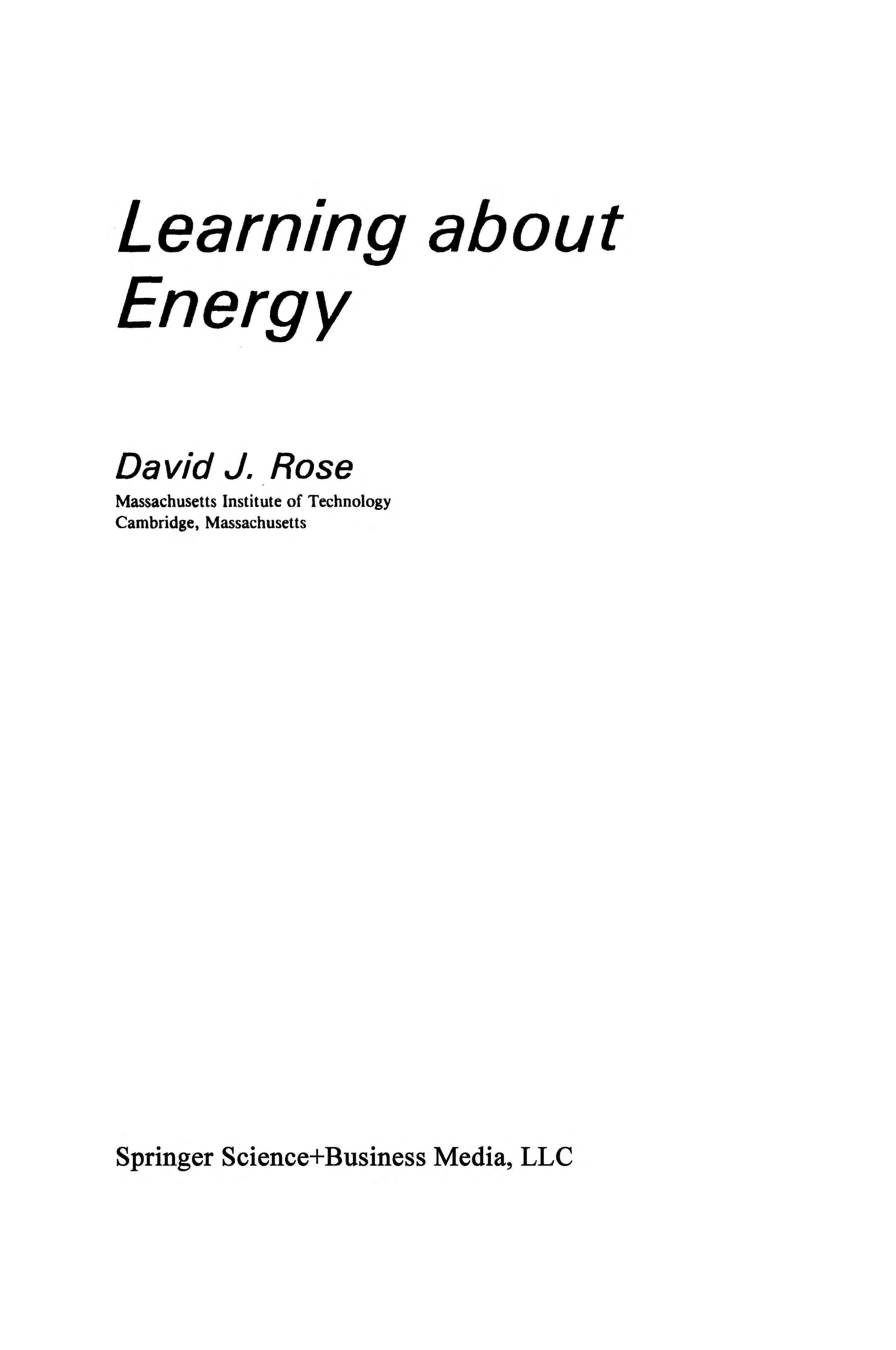 Learning about energy