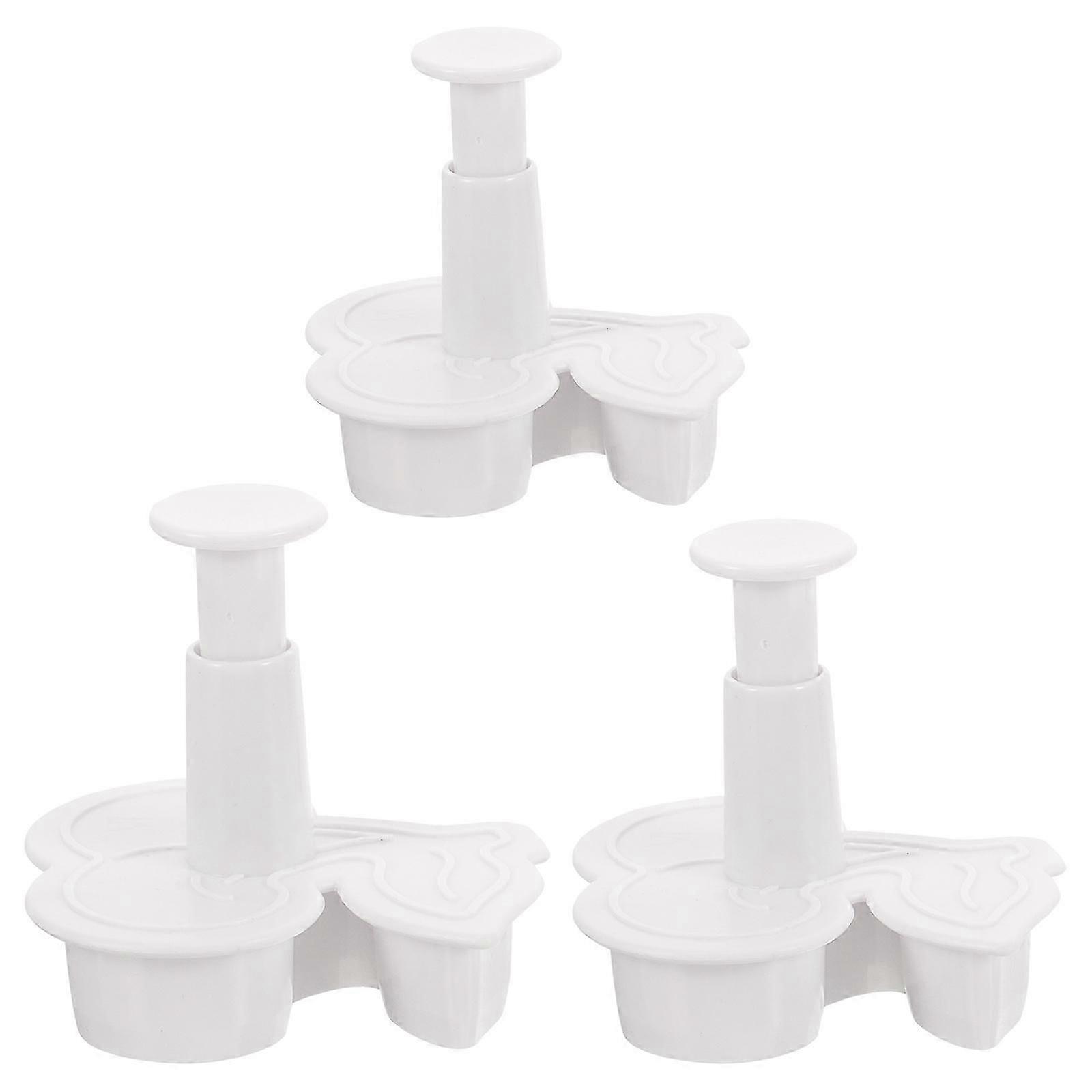 Cherry Biscuit Cookie Cutters for Baking 3Pcs Plastic Kitchen Mold Set