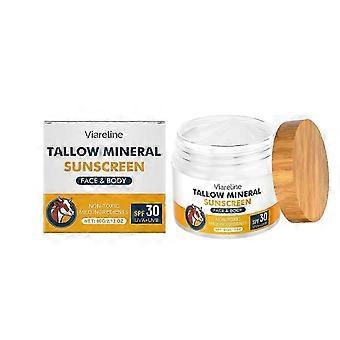 Tallow Sunscreen-SPF 30 with Zinc Oxide,Non-Toxic 2-in-1 Moisturizer & Mineral Sunblock | Reef Safe, Chemical-Free,Lightweight, Clean Formula for Sens