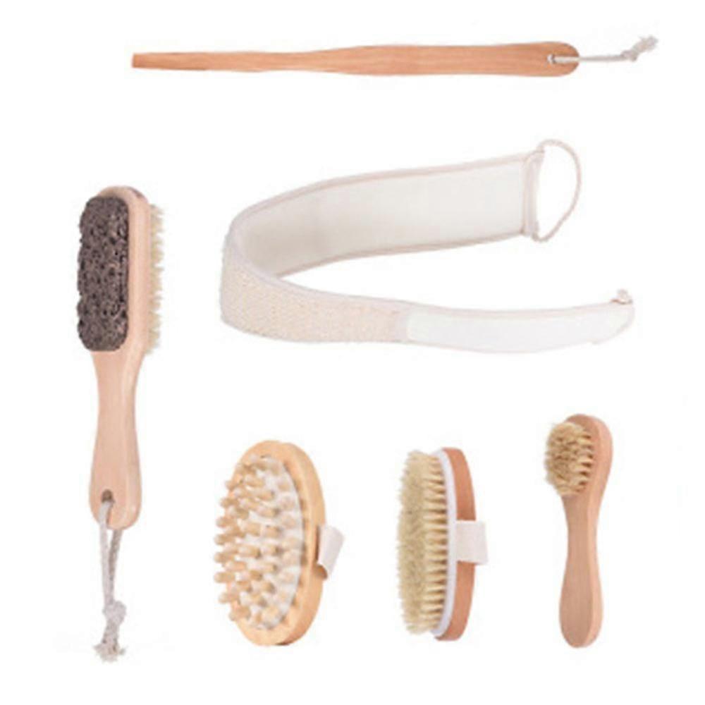 Torrborstning Kroppsborste Set Lymfdränage Och Hudexfoliering