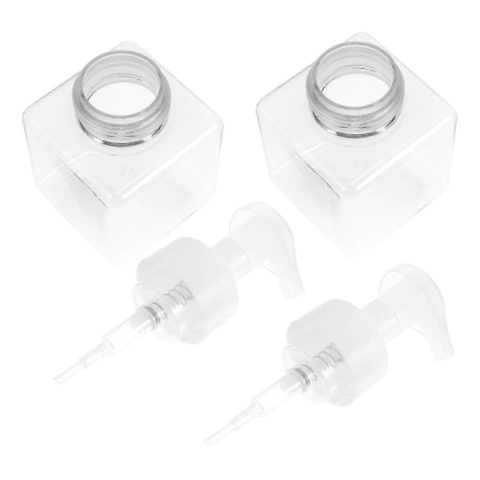 Foaming Bottle Plastic Square Bottles for Travel 2Pcs Set
