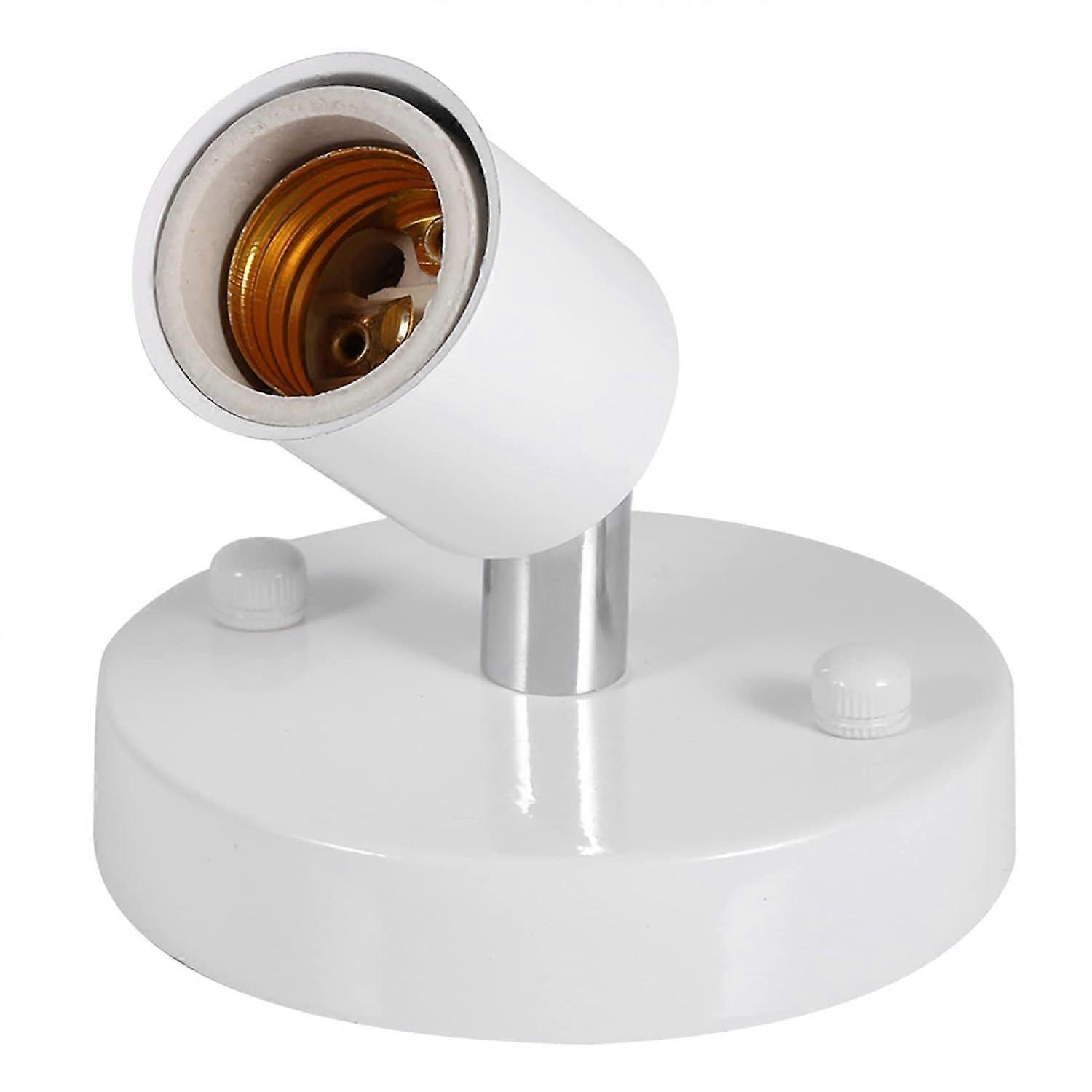 Light bulb socket, E27, 180 Degree Rotation, Modern Adjustable Ceiling Light, Light Bulb Holder Base, Wall Light Bulb Holder Socket (White)