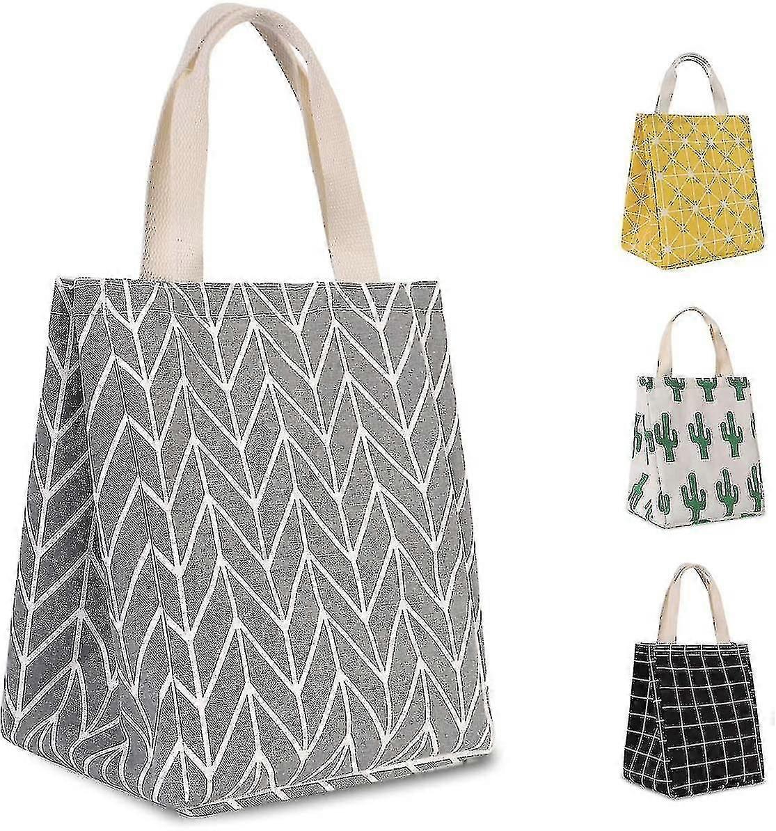 Reusable And Insulated Lunch Bag(light Gray)