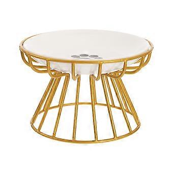Raised Cat Feeder Ceramic Bowl with Iron Stand for 1Set