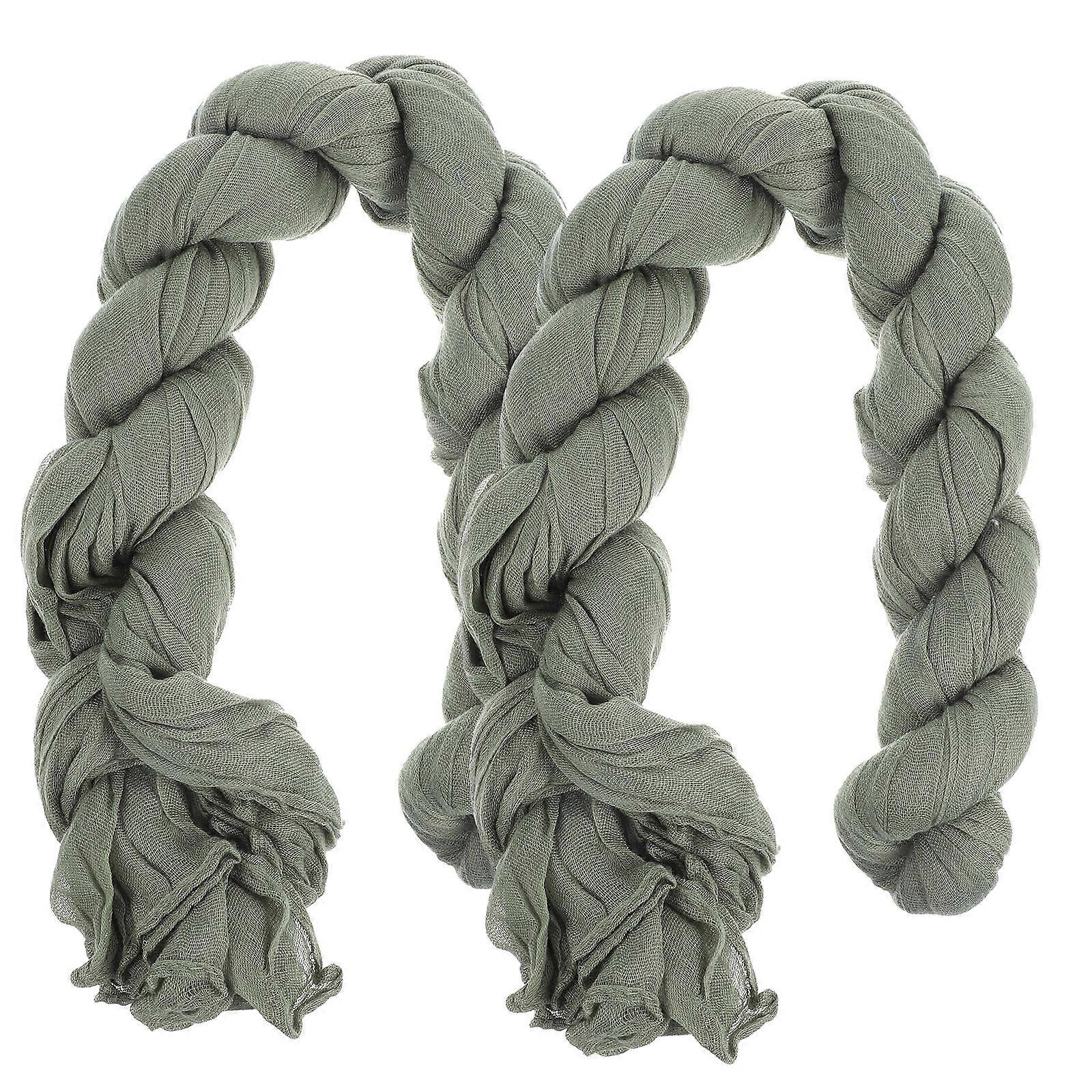 Elegant Wedding Table Runner for Decor 2Pcs Rustic Boho Gauze Table Cloth
