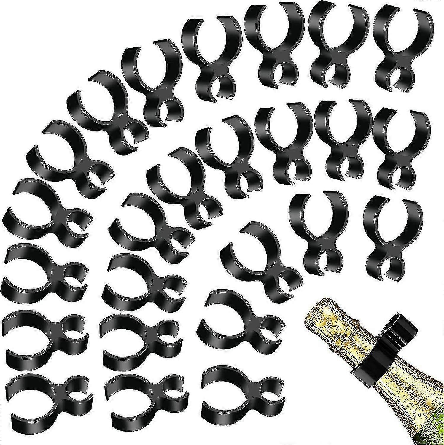 Förpackning med 30 champagneflaska Sparkler Clips, tomtebloss Säkerhetsklämmor
