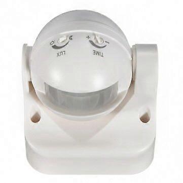 Outdoor 180° PIR Motion Sensor Light with Adjustable Timer, Weatherproof Security Detector White