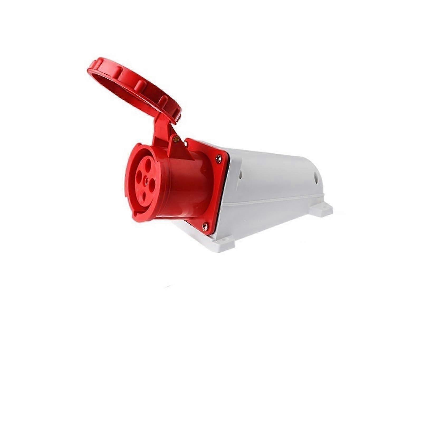 Waterproof Industrial Plug Connector 63A/125A, 3/4/5-Core Aviation Socket Coupler, Surface Mount