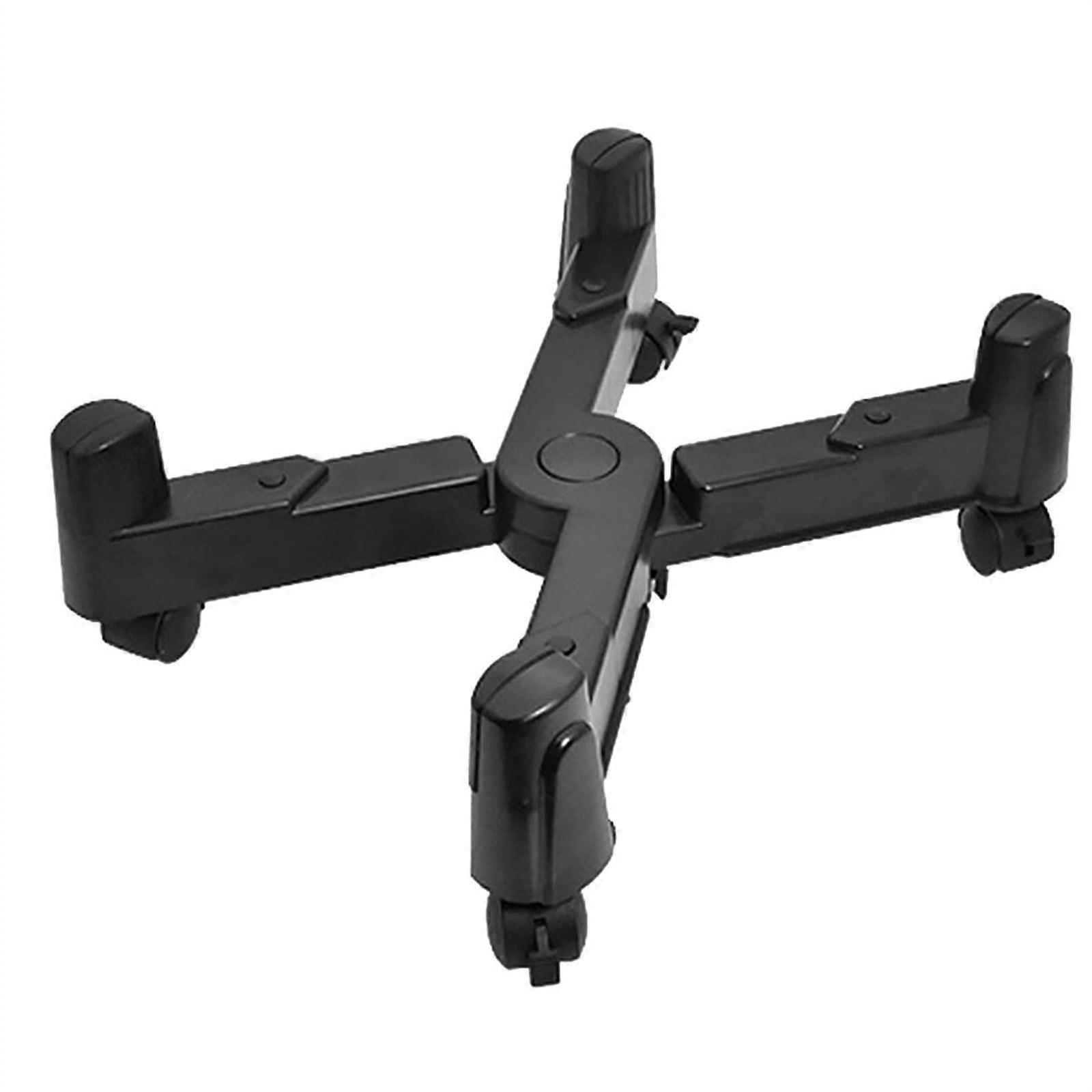 CPU Stand with 5 Caster Wheels, Adjustable Width PC Tower Stand, Under Desk CPU Holder, Black