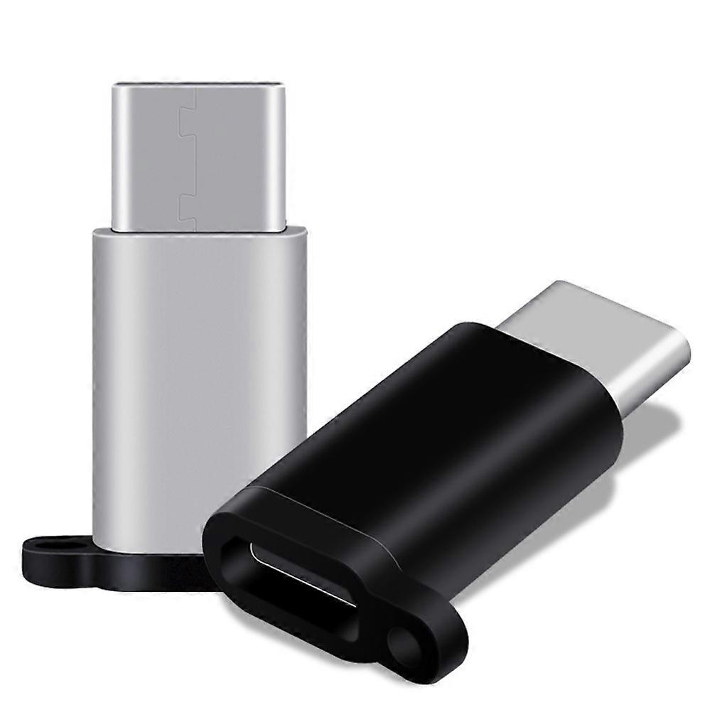 USB Type C Adapter for Computer with Micro USB Converter Black