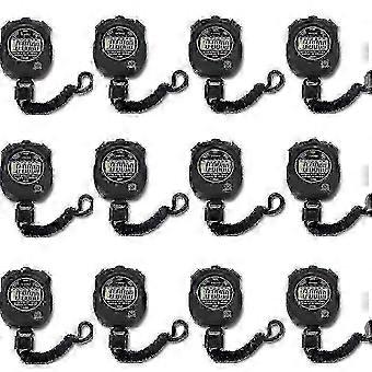 12er-Pack Multifunktions-Elektronik-Digital-Sport-Stoppuhr-Timer mit großem Display, Datum, Uhrzeit und Alarm