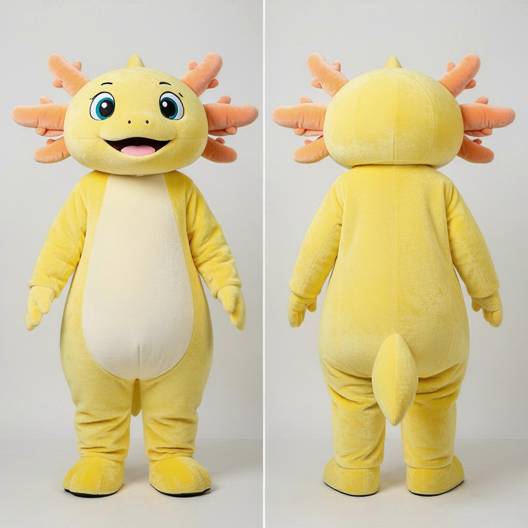 MASTICOT Lemon Yellow Cuddly Axolotls Mascot
