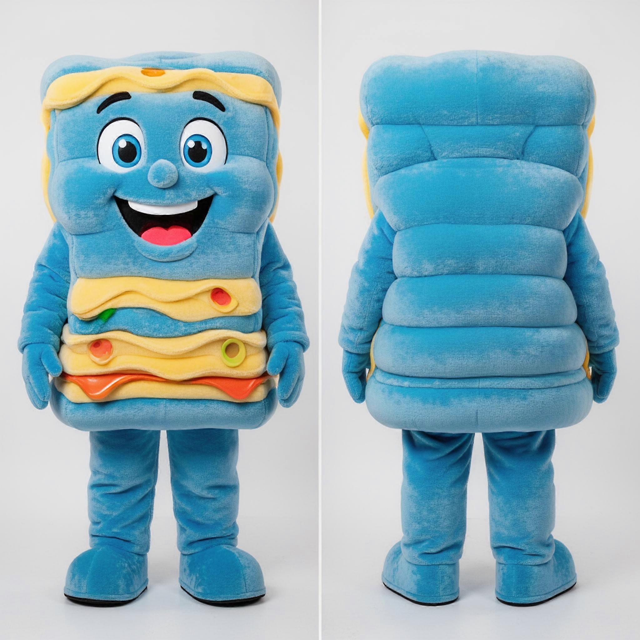 MASTICOT Azure Cartoon Lasagna Mascot