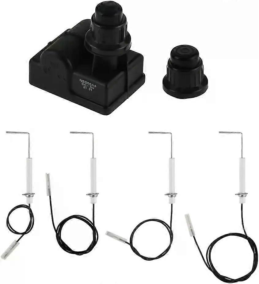 Grill Igniter Assembly Kit Push Button BBQ Igniter with 4pcs Electrode Igniter Wire for Blackstone 28inch Propane Griddle