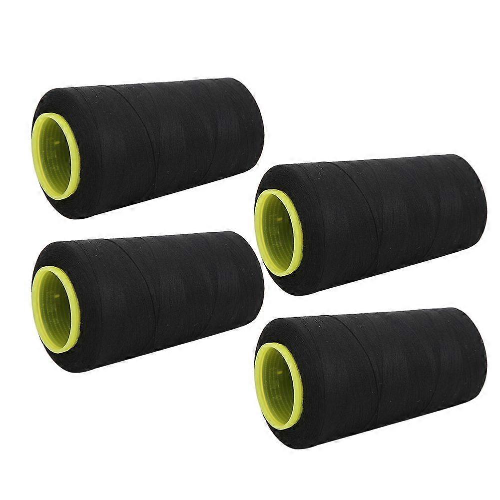 4PCS High Grade Polyester Thread Sewing Machine Accessories Needle Thread 3000 Yards for Clothes(Black )