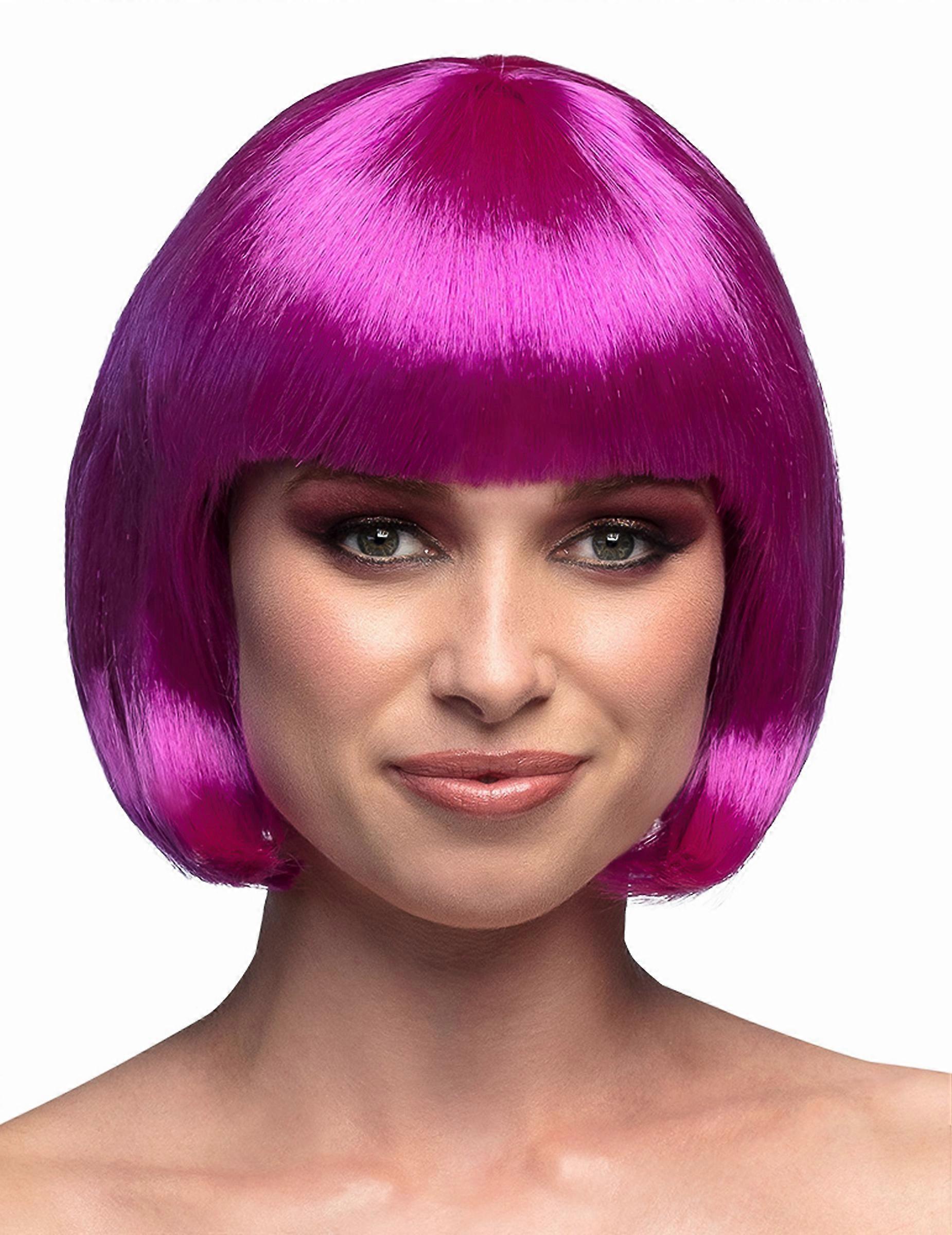 Perruque courte violette femme