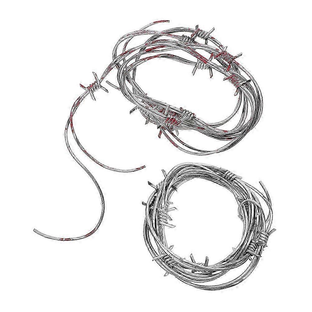 Halloween Barbed Wire PVC Gothic Chain compatible with Prank Props 2Pcs