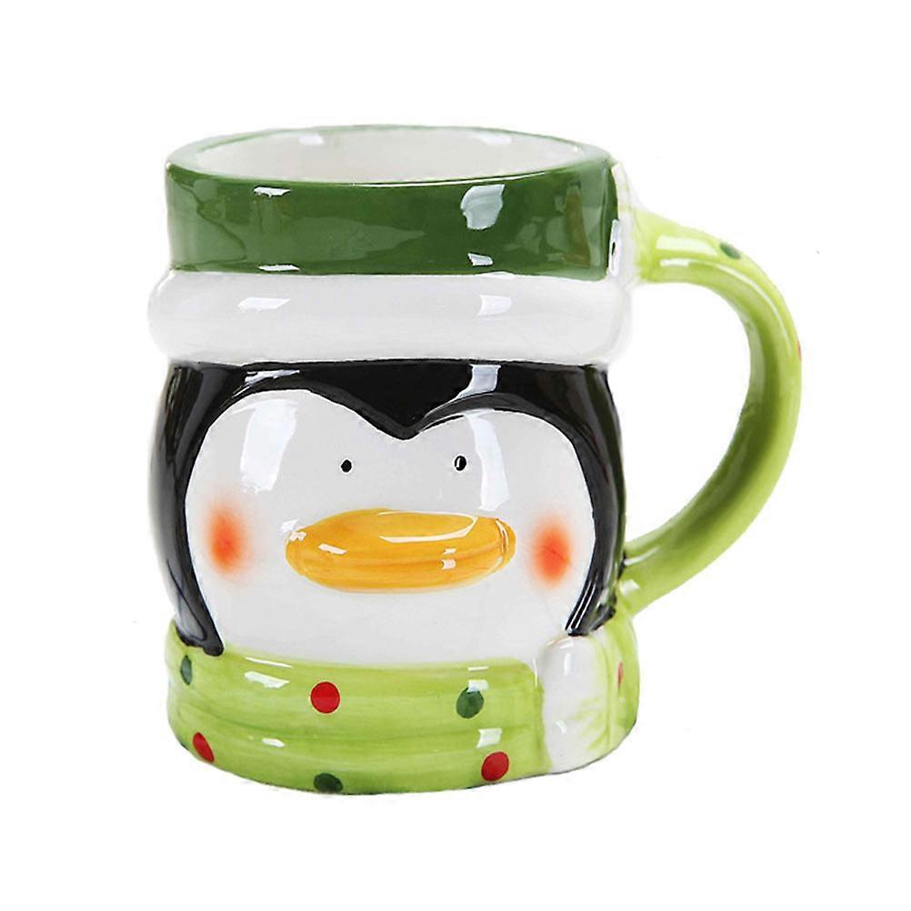 Christmas Ceramics Drinking Cup Penguin Pattern 1Pcs
