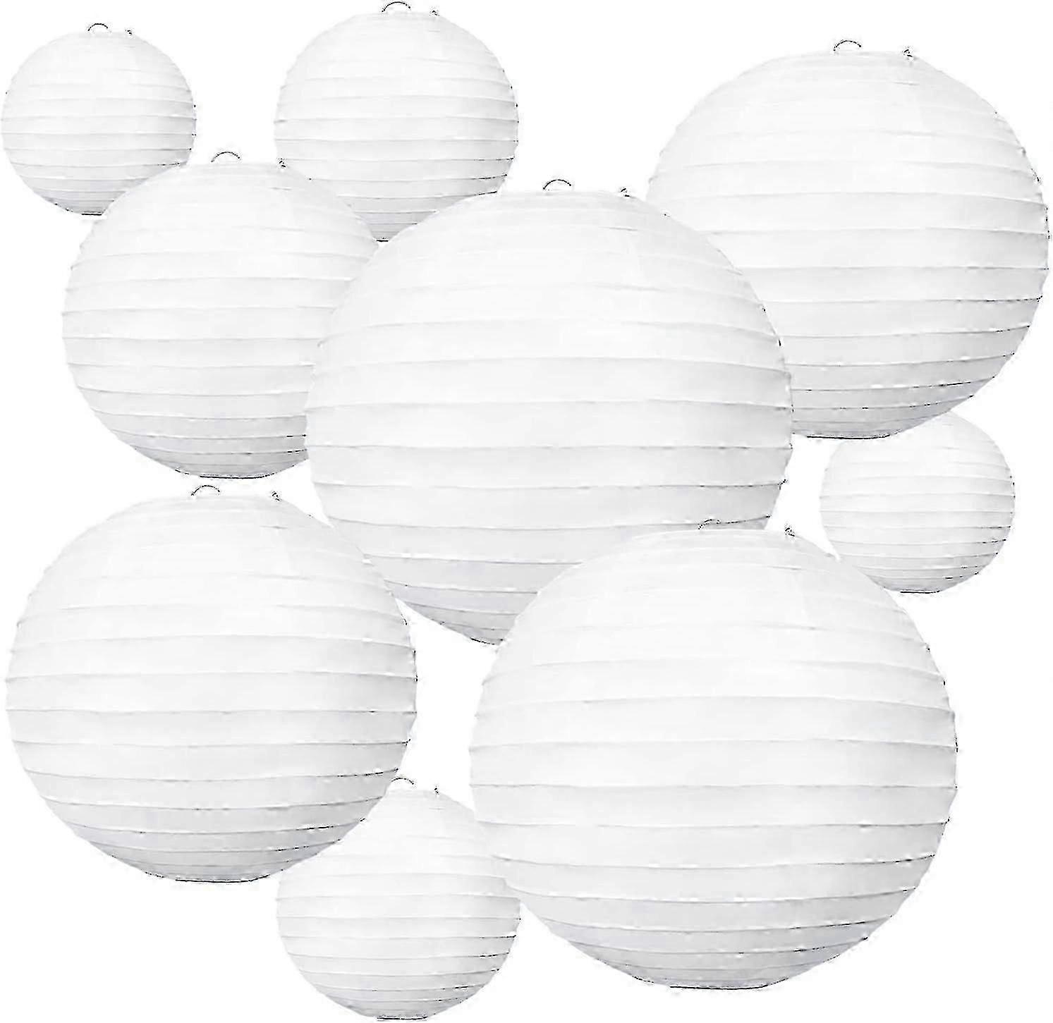 Reusable White Paper Lantern Set