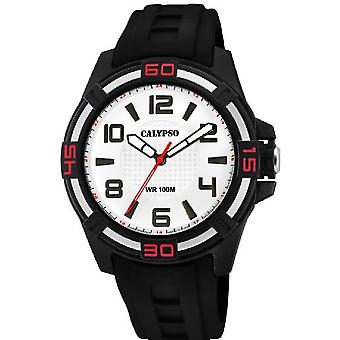 Calypso Street Life Quartz analoge man horloge met K5760/1 rubberen armband