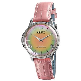 Rainbow Watch for Women Analog Quartz with Cowhide Bracelet 8472
