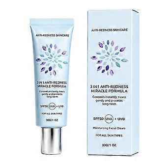 3-in-1 Facial Care Cream, Lightweight Makeup Feel, Smooth Texture, Adheres To Skin, Naturally Evens Skin Tone, Multi-Effect Foundation Skincare, Moist