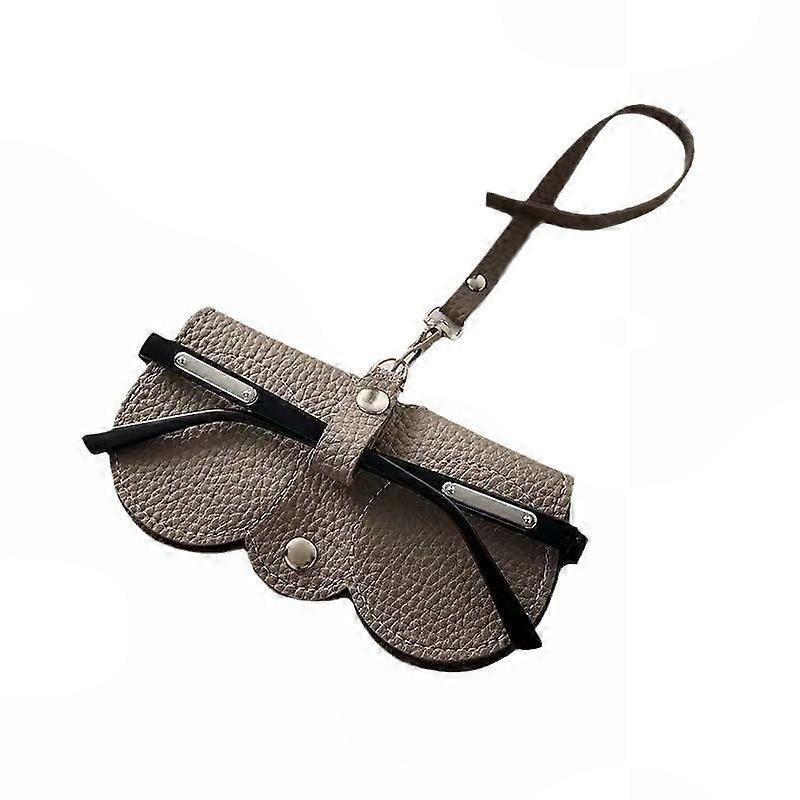 Soft Leather Sunglasses Case with Strap