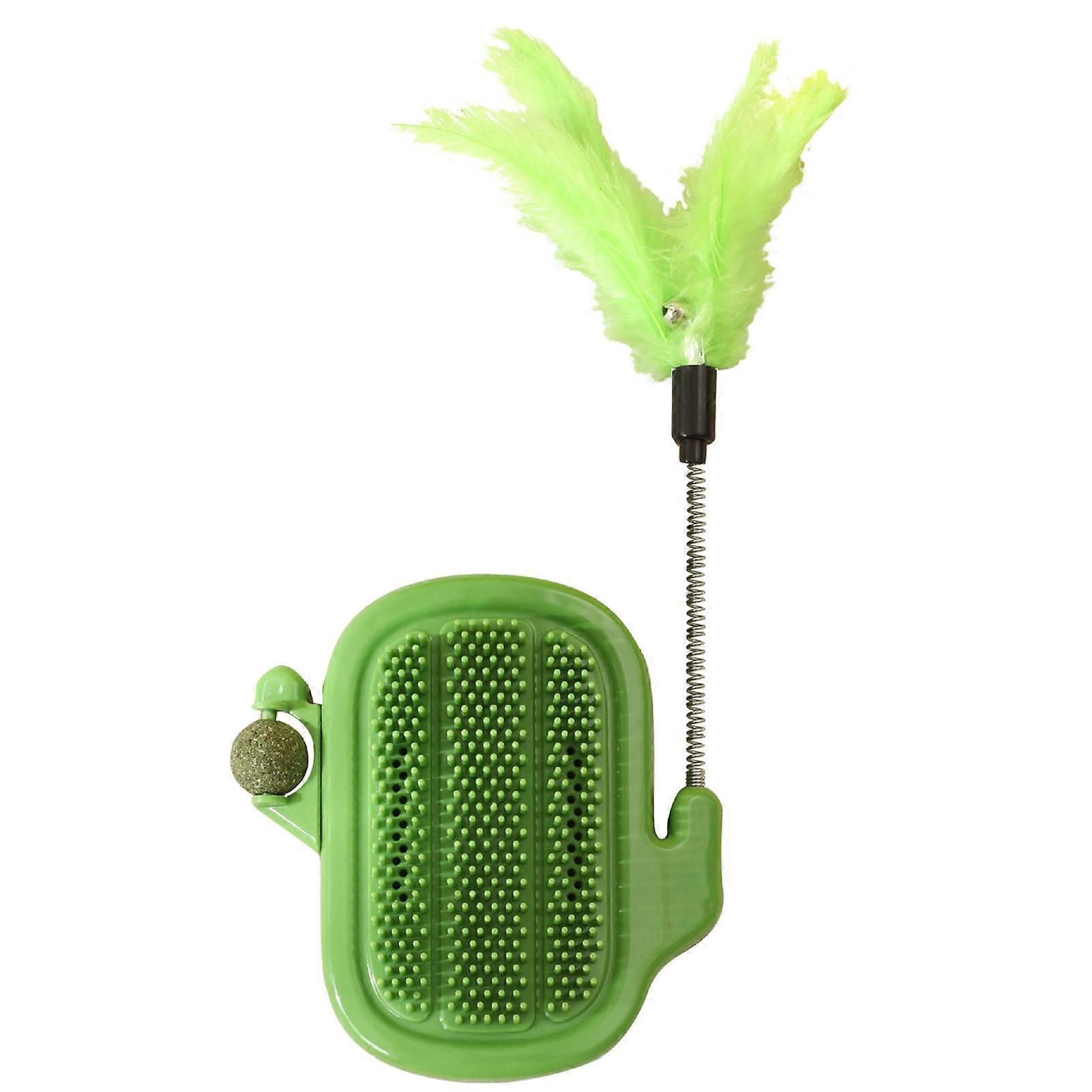 Self Brushing Corner Scratcher With Catnip Ball