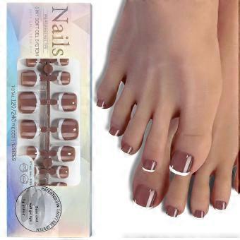 French Gel Toenail Tips 120 Pcs