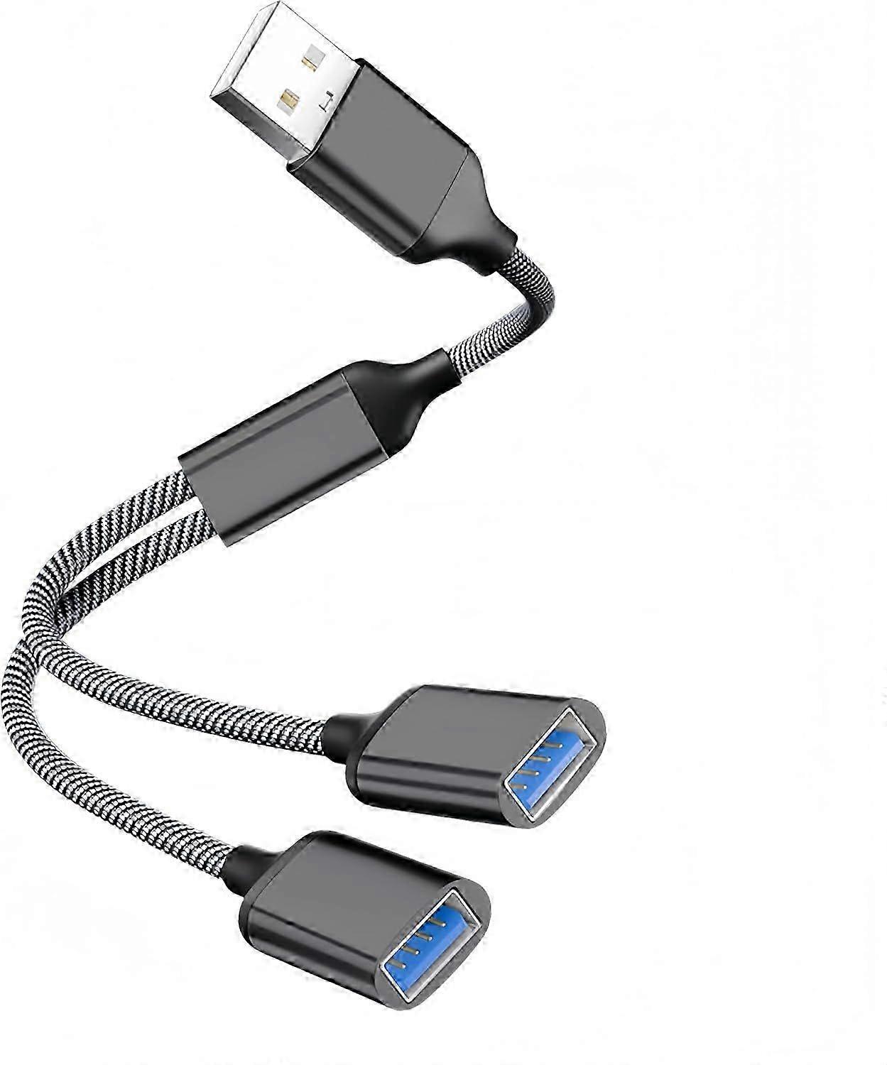 15cm Dual USB-A Splitter Cable