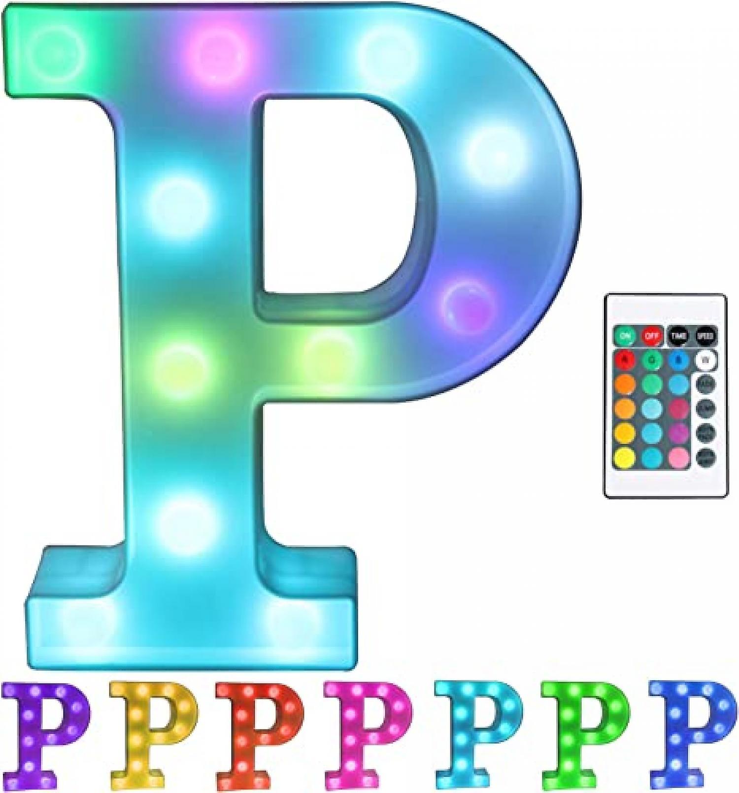 Justup Colorful Led Marquee Letter Lights With Remote Light Up Marquee Signs Party Bar Letters With Lights Decorations For The Home --- Multicolor P