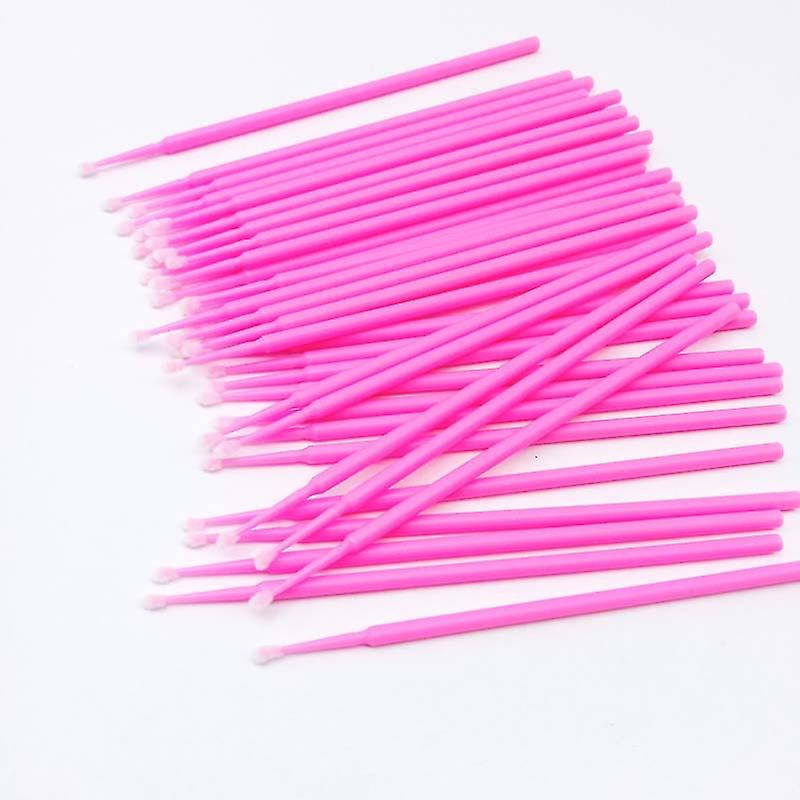 Applikatorer Børster Engangs Øyenvippe Forlengelse MikroBørster Mikro Utgjør Mascara Børster For Øyenvippe Forlengelse (100 Stk, Rosa)