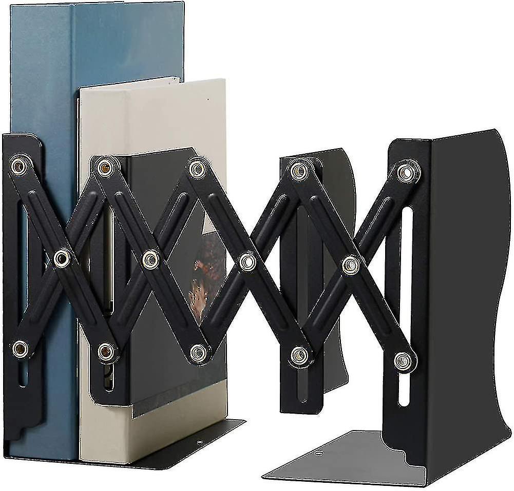Adjustable Bookends, Metal Iron Bookends, Expandable Bookcase Bookend Stand