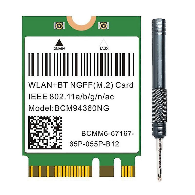 Double bande 1200mbps Bcm94360ng Carte Wifi pour Macos Hackintosh 802.11ac Bluetooth 4.0 Adaptateur sans fil