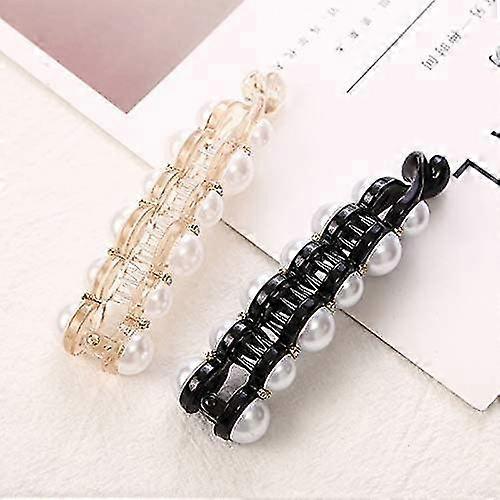 2 Pcs Pearl Claw Clip