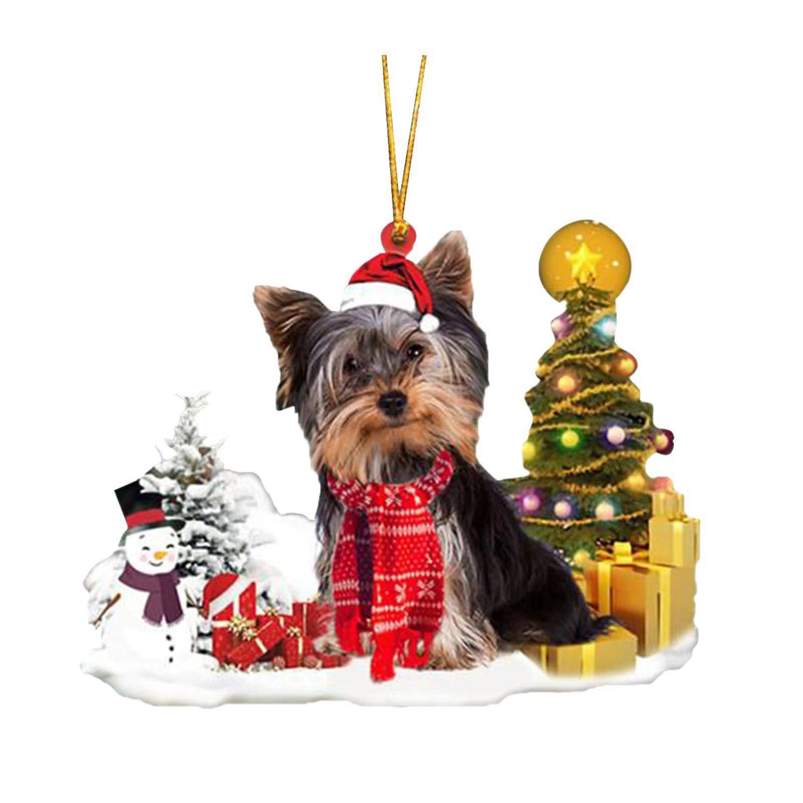Christmas Hanging Dogs Ornament Reusable Christmas Hanging Pendant For Cars Window Christmas Tree