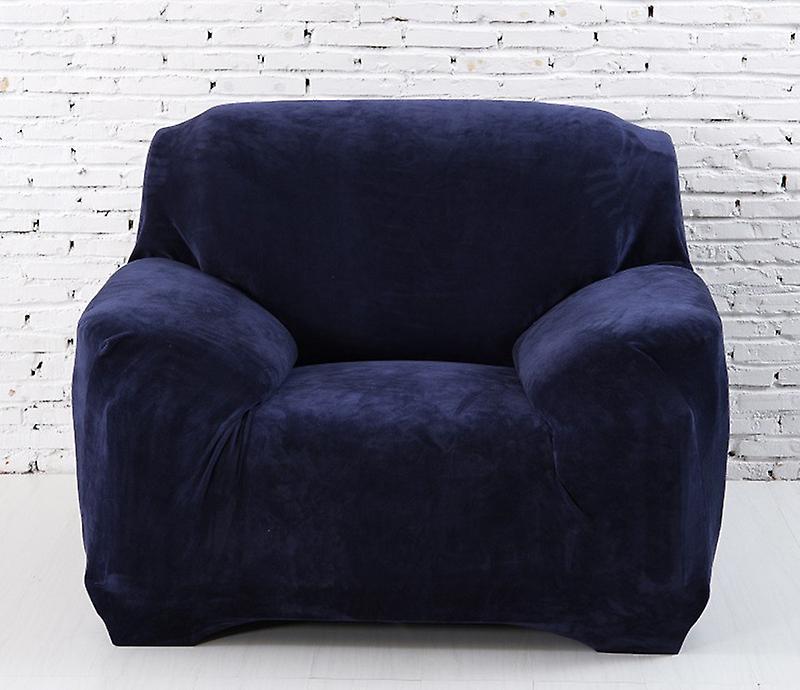 1-4 People Solid Color Plush Anti-skid Sofa Cover Elastic All Inclusive Sofa Cover B01