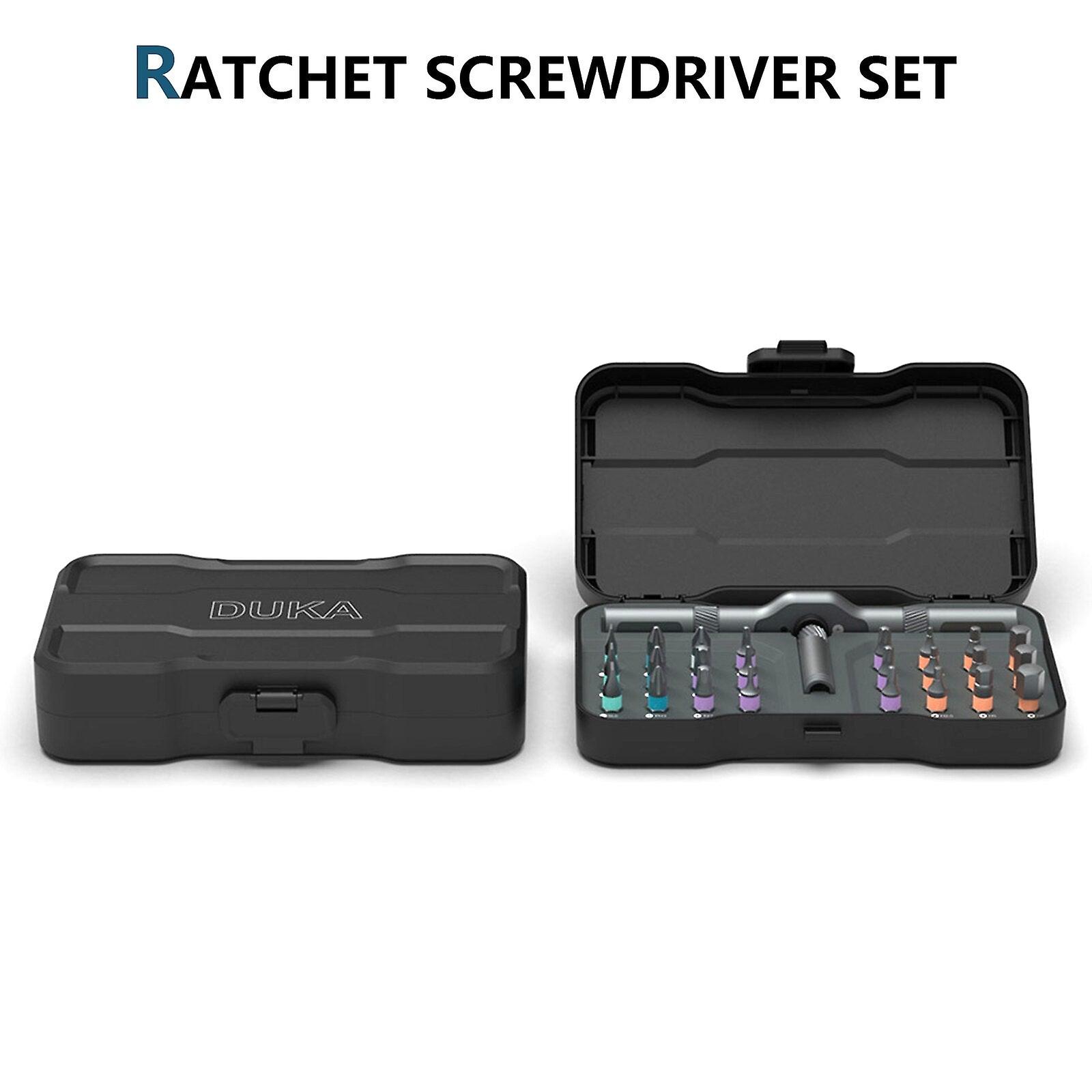 Bs + Pp Rs1 24 In 1 Ratchet Screwdriver Set Ratcheting Screwdriver Hand Tool Black
