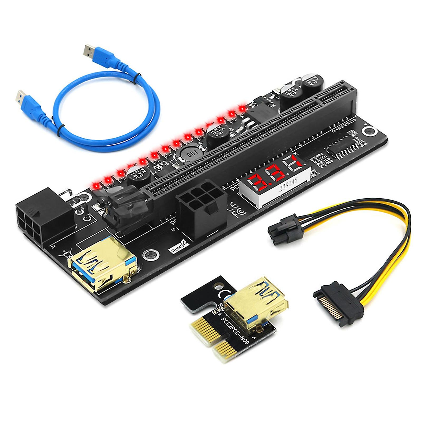 PCI-E Extender Riser 1x vers 16x USB 3.0 PCI-E GPU Adaptateur pour le minage de GPU Bitcoin